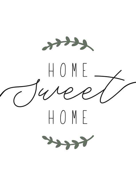 Home Sweet Home Printable